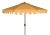 Single Scallop 9 Ft Crank Outdoor Push Button Tilt Umbrella in Yello & White For Sale