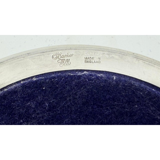 Metal Fine Barker Ellis England Silverplate Wine Coasters Magnum Size For Sale - Image 7 of 7