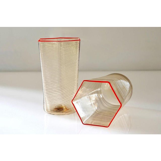 Esagonali Tumblers and Pitcher in Murano Glass, Set of 13 For Sale - Image 15 of 18