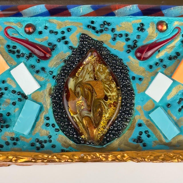 Mid-Century Modern Murano Glass Mosaic Mirror by Zane Luigina, Italy, 1990s For Sale - Image 4 of 18