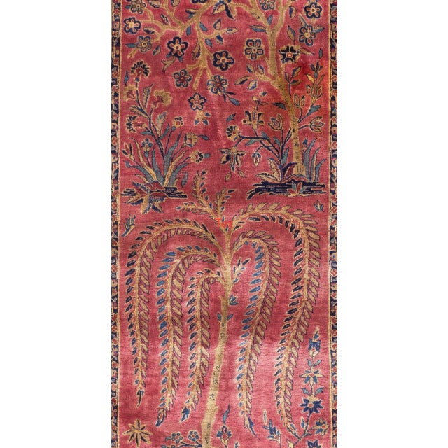 Persian Antique Persian Kashan Rug 2’1” X 5’0" For Sale - Image 3 of 9