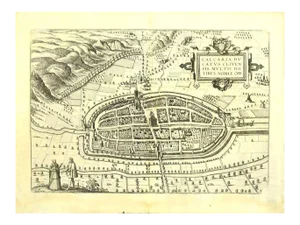 Franz Hogenberg - Price - Map of Kalkar - Etching - Late 16th Century