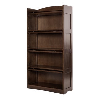 Mission Quarter Sawn Oak 4 Stack Barrister Bookcase - Walnut For Sale