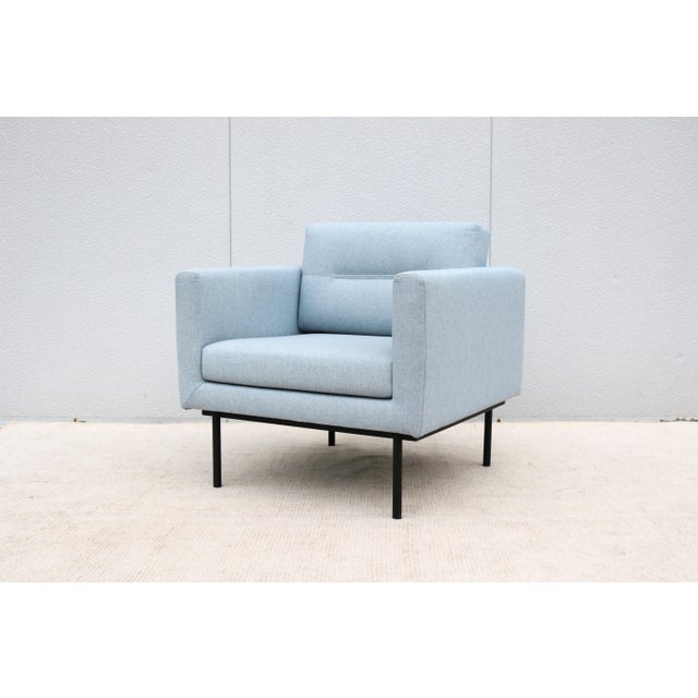 Blue Contemporary Andreu World and Gensler Design Element Lounge Chair For Sale - Image 8 of 18
