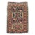 Galerie Shabab Collection Distressed Caucasian Rug With a Tribal Design in Rust, Dark Blue, and Cream For Sale