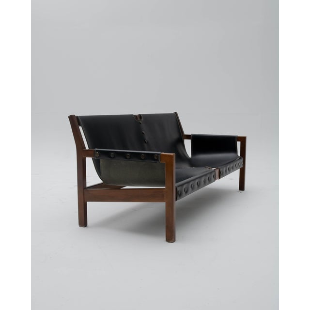 1960s Brutalist Castilian Sofa and Lounge Chairs attributed to Paco Muñoz for Darro, 1960s, Set of 3 For Sale - Image 5 of 17