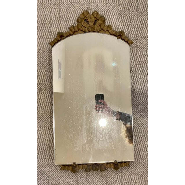 Wood Vintage Mid 20th Century Gilt Carved Mirror For Sale - Image 7 of 7