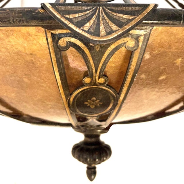 Renaissance Contemporary Renaissance Inspired Iron & Mica "Avignon" Pendant by Fine Art Lamps For Sale - Image 3 of 13