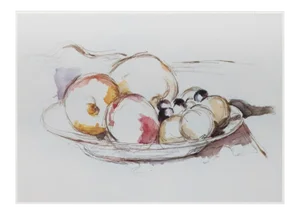 1950s After Paul Cézanne "Fruits Still Life", Large Vintage Full-Color Print