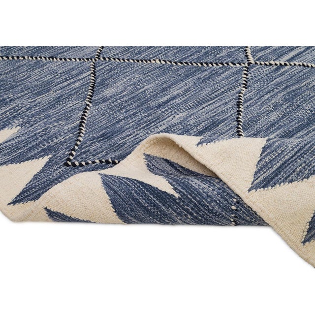 Early 21st Century Moroccan Flatweave Wool Rug by Azele Studio For Sale - Image 5 of 9