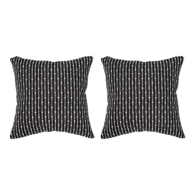 Alexander Black 22x22 Pillow, A Pair For Sale