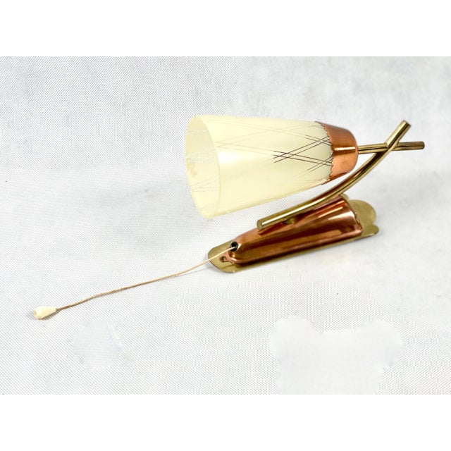 Mid-Century Modern Mid-Century German Copper & Brass Wall Lamp, 1960s For Sale - Image 3 of 9