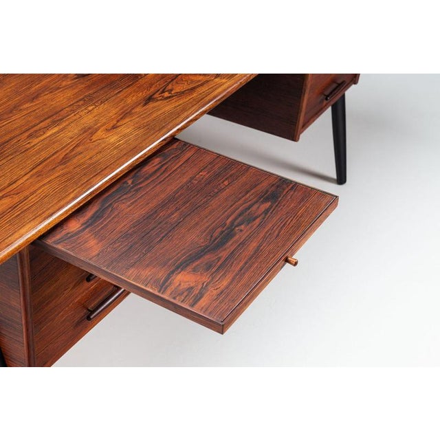 Scandinavian Executive Desk in Rosewood with Bar, Denmark, 1960 For Sale - Image 14 of 18