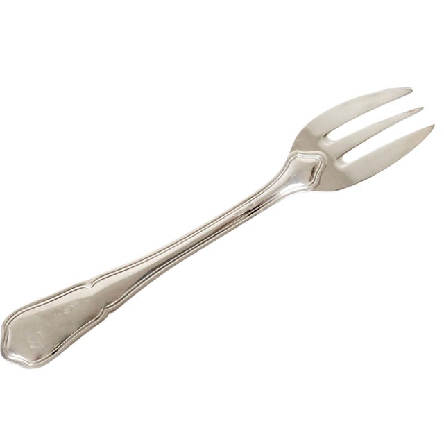 Elegant early 20th century French silver-plated fish service for ten, consisting of 20 pieces including fish knives and...