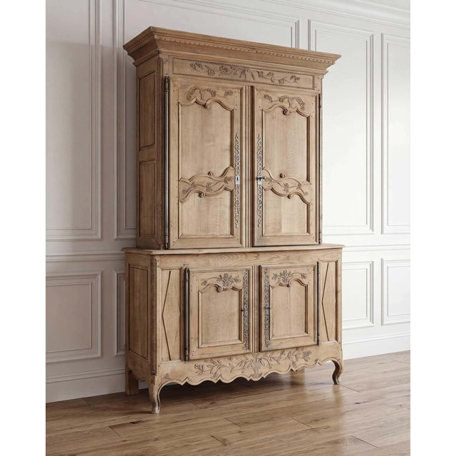 Wood French Early 19th Century Provincial Oak Buffet Deux Corps For Sale - Image 7 of 14