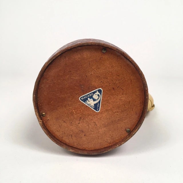 Aldo Tura Wood, Chrome & Wicker Thermos Decanter by Aldo Tura for Macabo Milano, Italy For Sale - Image 4 of 6