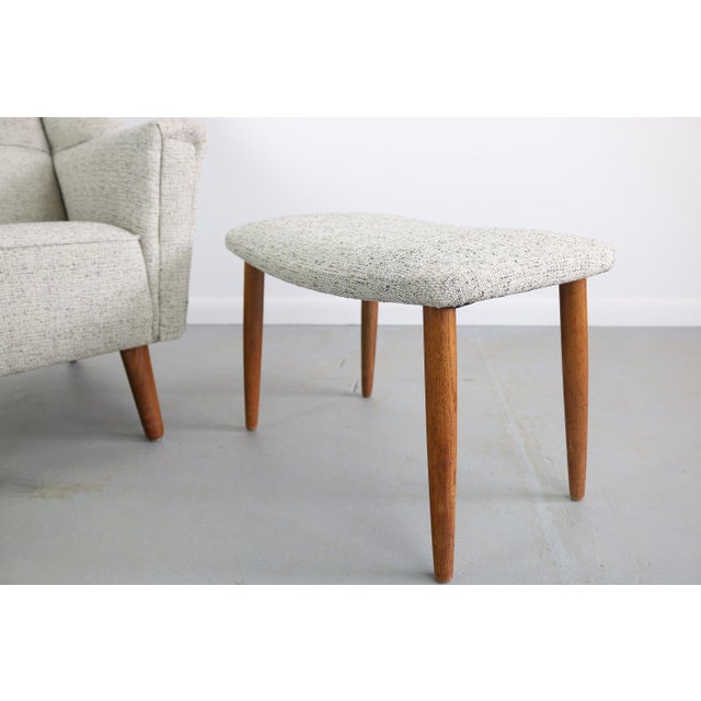 Mid-Century Modern Set of His and Hers Kurt Østervig for Rolschau Møbler Chairs W/ Single Matching Ottoman For Sale - Image 3 of 7