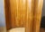 Large Baumann folding screen made of hinged wooden slats, marked Baumann, three-wave design, it can be extended or rolled...