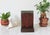 Vintage Hand Tooled Arts and Crafts Oak Wood Bookends For Sale - Image 4 of 11