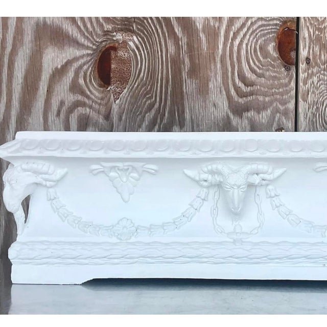 Vintage Boho Ram’s Head Planter Box For Sale - Image 15 of 15