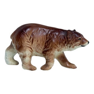 Vintage Relco Ceramic Porcelain Brown Bear Figurine Japan For Sale