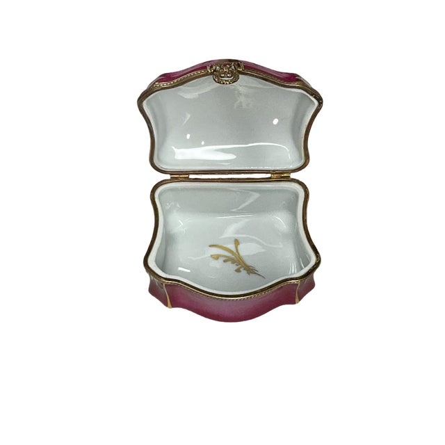 French Vintage Porcelain Trinket Box For Sale - Image 3 of 3