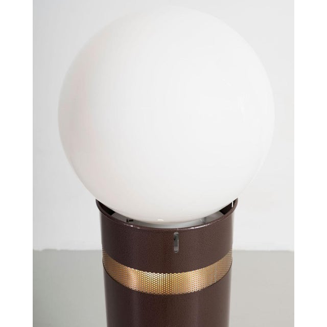 Artemide Oracolo Floor Lamp in Metal and Blown Glass by Gae Aulenti for Artemide, Italy, 1970s For Sale - Image 4 of 10
