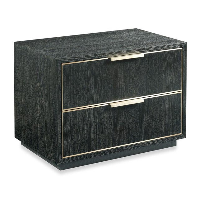 Transitional Irvine Bedside Chest in Black For Sale - Image 3 of 3