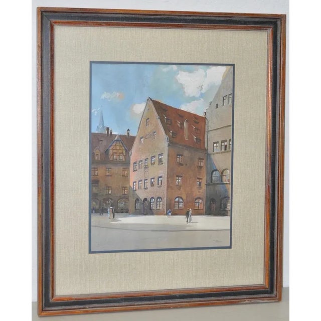 Franz Schmidt (1884-1951) Original Gouache on Paper c.1930s Fine impressionist painting landscape c.1930s. Painting...