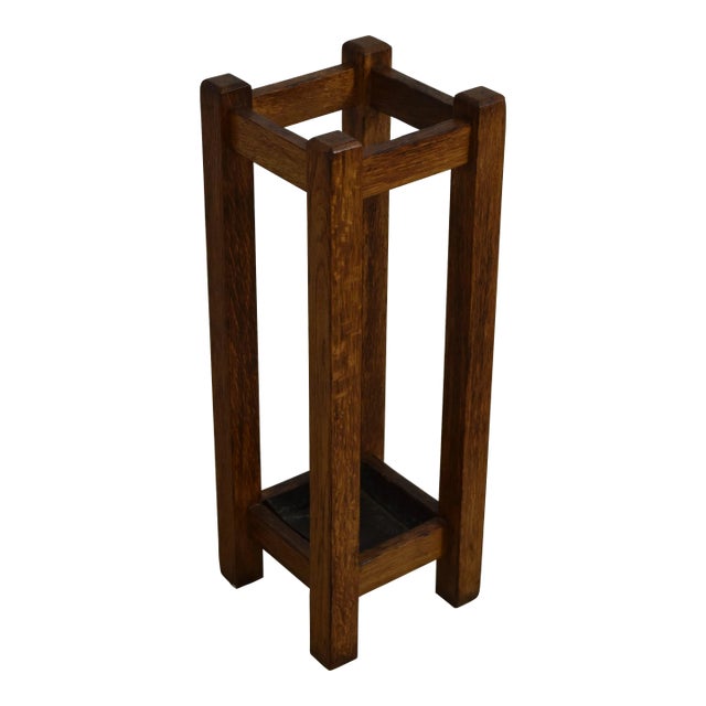 Vintage Mission Oak Possibly Stickley Umbrella Stand For Sale