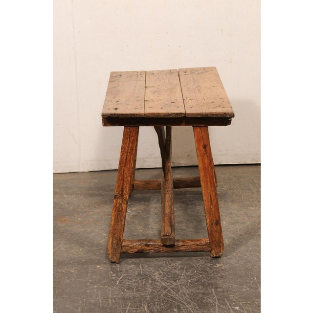 Brown 18th C. Rustic Spanish Table or Small Desk For Sale - Image 8 of 11