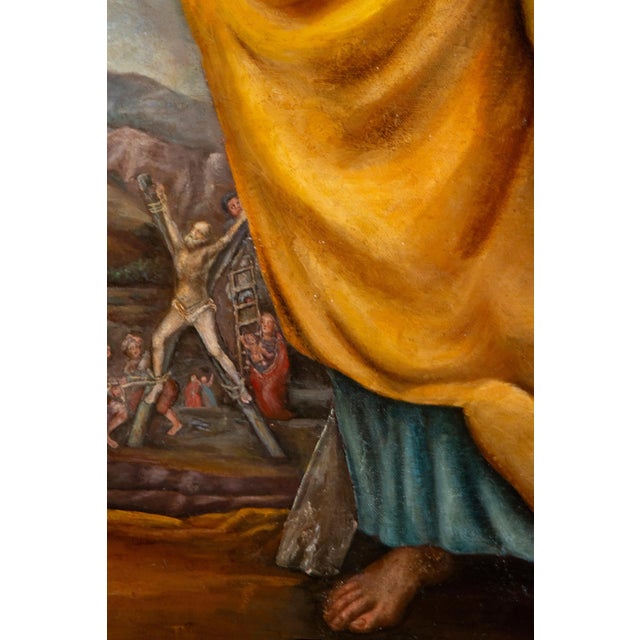 Mid 18th Century Spanish Baroque Artist, Saint Andrew, 1750, Large Oil on Canvas For Sale - Image 5 of 7