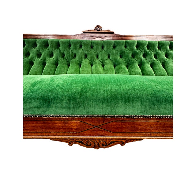Early 20th Century Victorian Era Tufted Sofa For Sale - Image 10 of 13