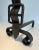 Modernist Wrought Iron Belt Andirons - A Pair For Sale - Image 4 of 13