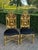 1900 Italian Rococo Gold Beech Black Velvet Dining Chairs - Set of 6 Pc For Sale - Image 15 of 18