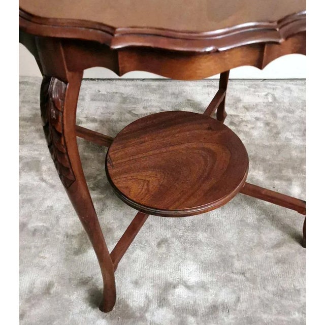 1920s Chippendale Style English Wood Coffee Table For Sale - Image 9 of 13