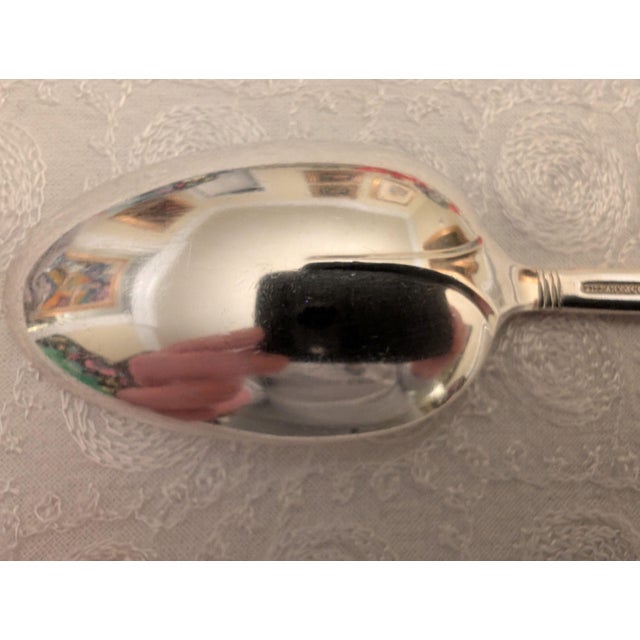 1970s Tiffany "Windham" Sterling Silver Dessert Spoons, 8 Pieces For Sale - Image 5 of 10