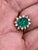 Metal 2 Carat Natural Cushion Cabochon Emerald & Diamond Ring 14 Karat Yellow Gold For Sale - Image 7 of 8