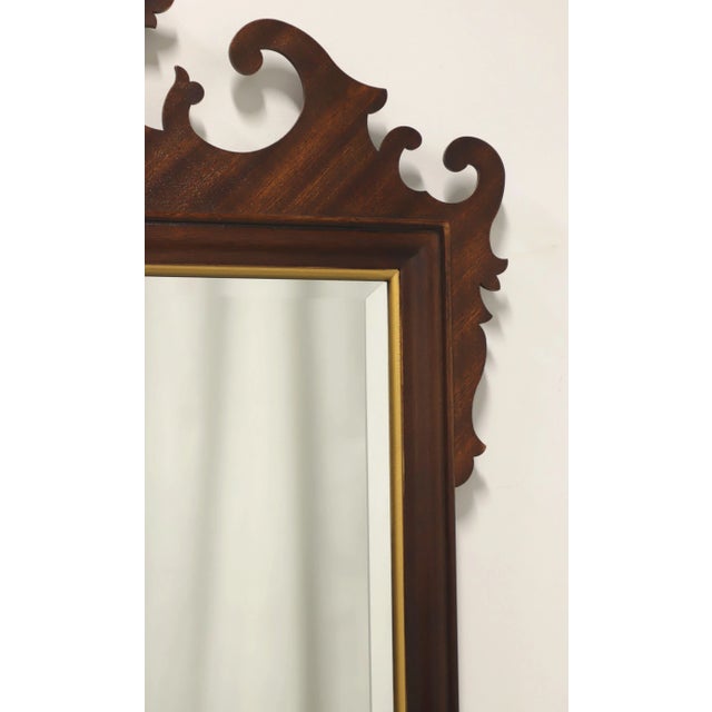 Drexel Heritage Drexel Heritage 18th Century Classics Mahogany Chippendale Beveled Wall Mirror For Sale - Image 4 of 10