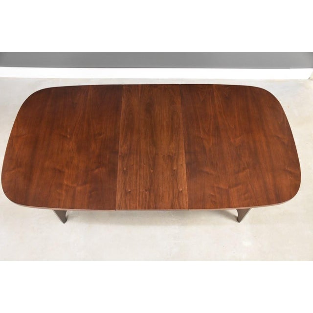 Brown 1960s Refinished Broyhill Brasilia 80” Walnut Dining Table For Sale - Image 8 of 13