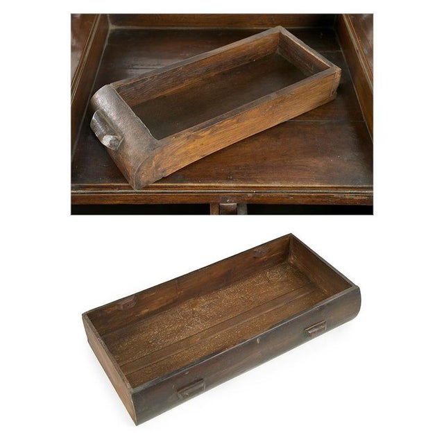 Antique 20th Century Carved Wooden Dressing Table with Mirror For Sale - Image 4 of 9