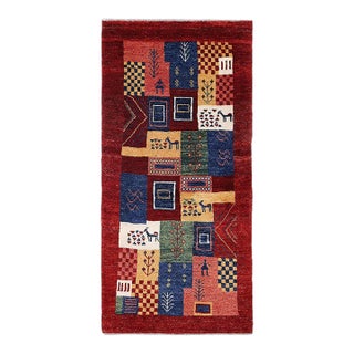 Pasargad DC Multi Color Fine Hand Knotted Gabbeh Rug For Sale