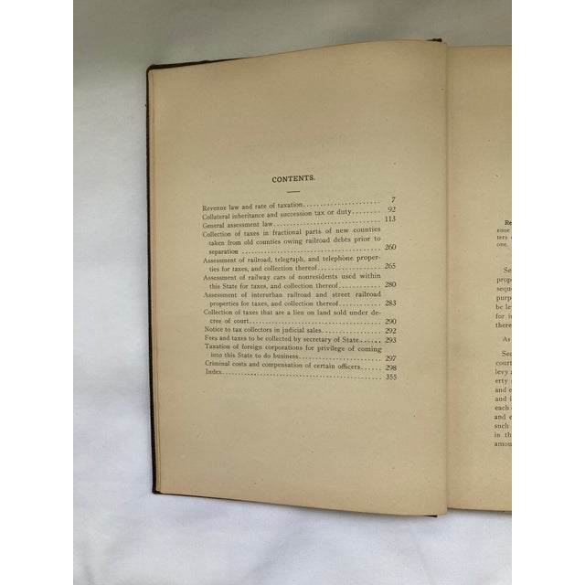 An ANTIQUE LEGAL VOLUME from the 1907 Tennessee Statutes titled “ Tennessee Tax Digest and Criminal Cost Laws”. Add this...