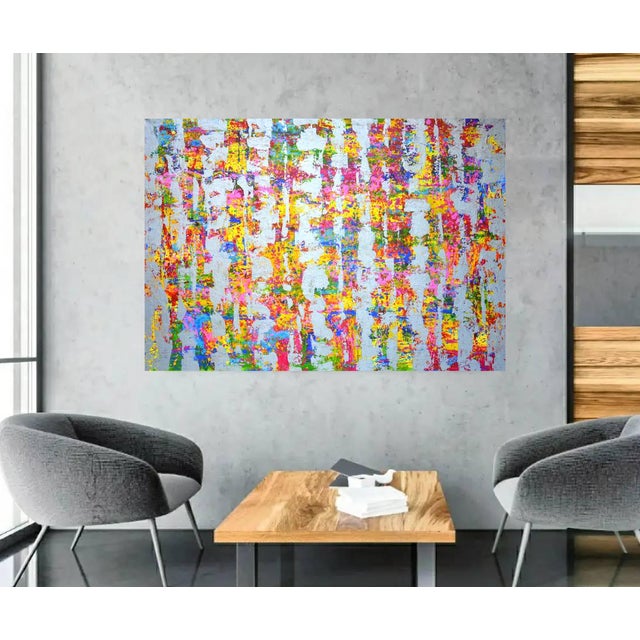 Silver Expression With Silver 3.Modern Original Hand Painting. For Sale - Image 8 of 10