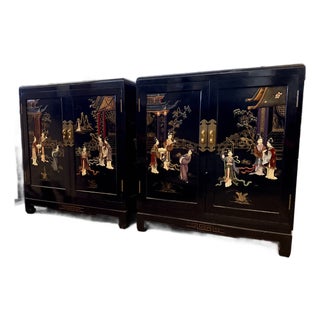 Pair of Lacquered Japanese Chests For Sale