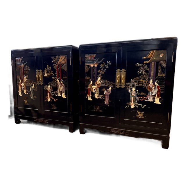 Pair of Lacquered Japanese Chests For Sale