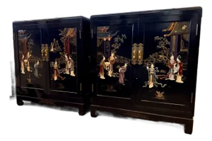 Pair of Lacquered Japanese Chests