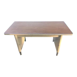 Industrial Steel Tanker Desk With Single Drawer by Steelcase