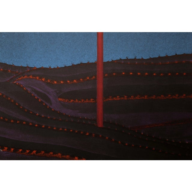 Abstract Late 20th Century Night Flower Iv, Surrealist Screenprint For Sale - Image 3 of 6