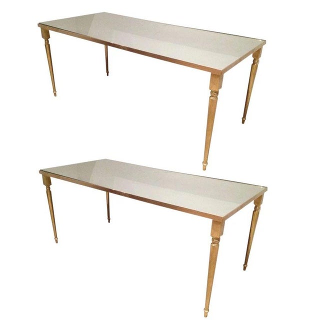 1960's Jansen Brass Coffee Tables - a Pair For Sale - Image 10 of 10